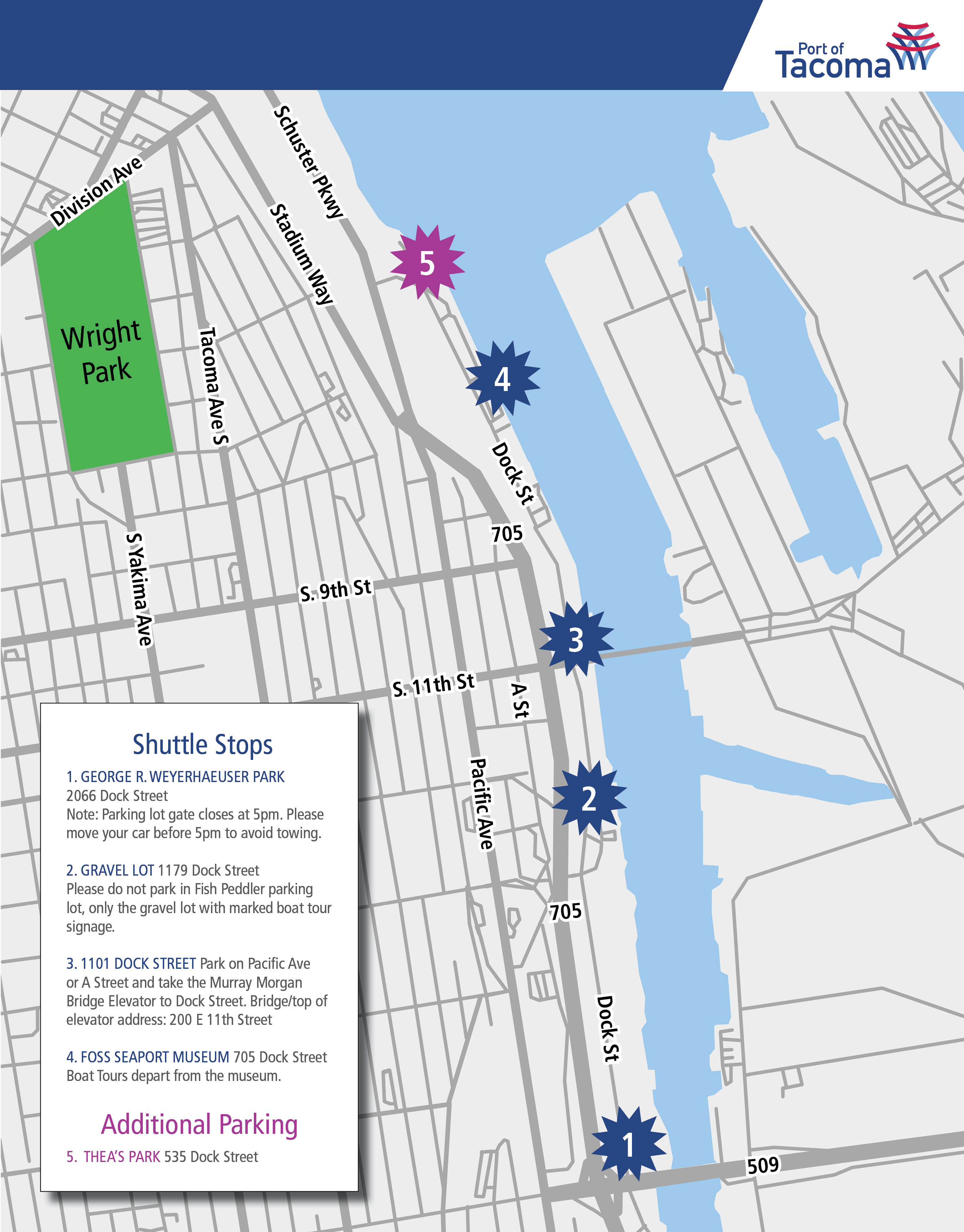 2025 Boat Tours Shuttle Map